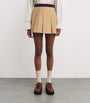 Stretch-Cotton Pleated Mini Skirt