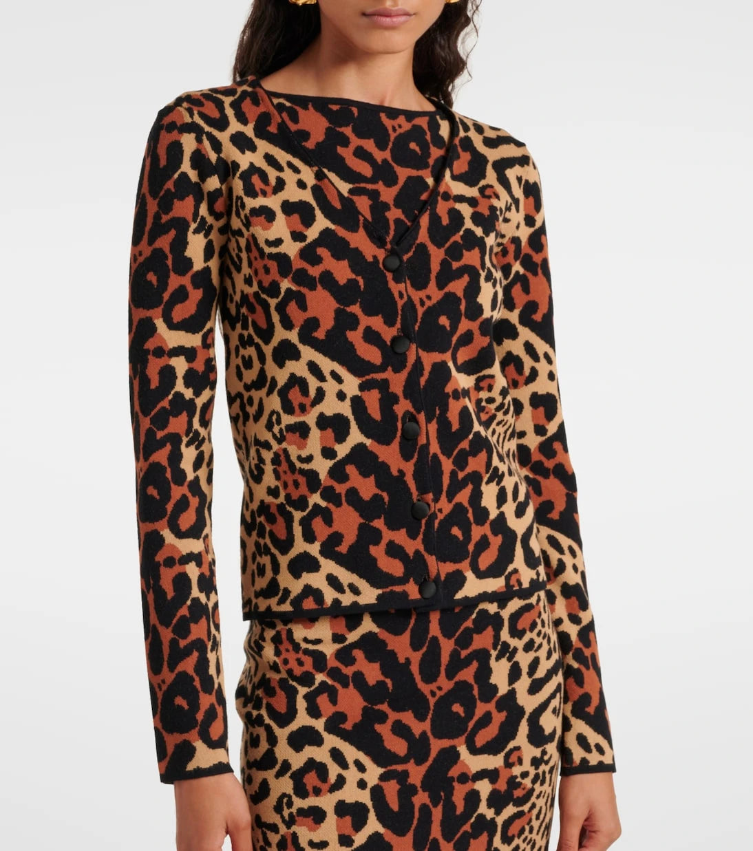 Blumarine - Leopard-print jacquard cardigan