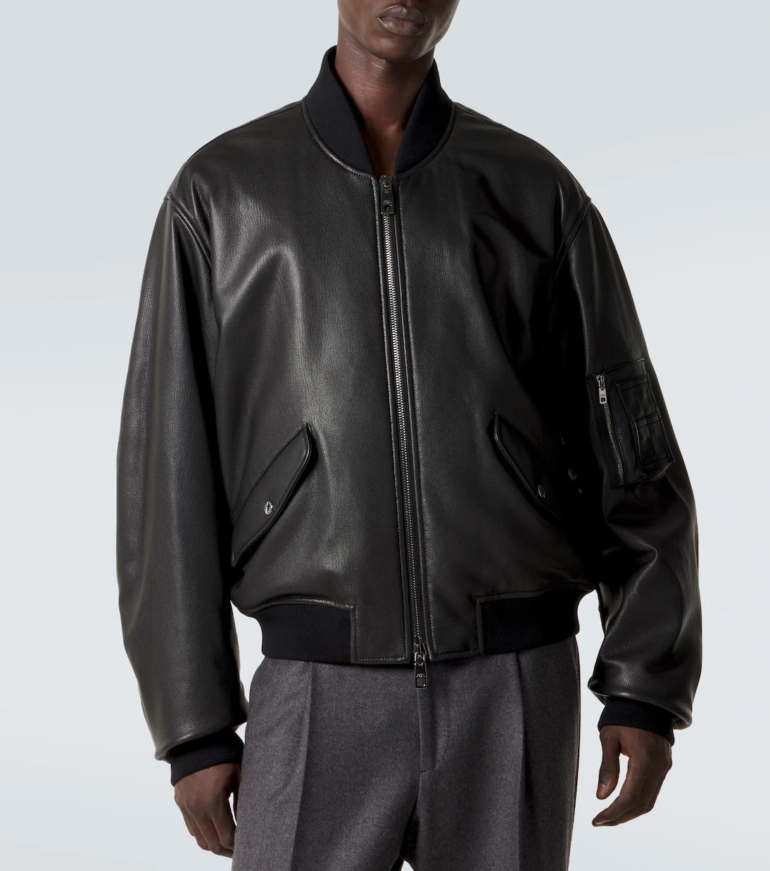 Dolce&Gabbana - Leather bomber jacket