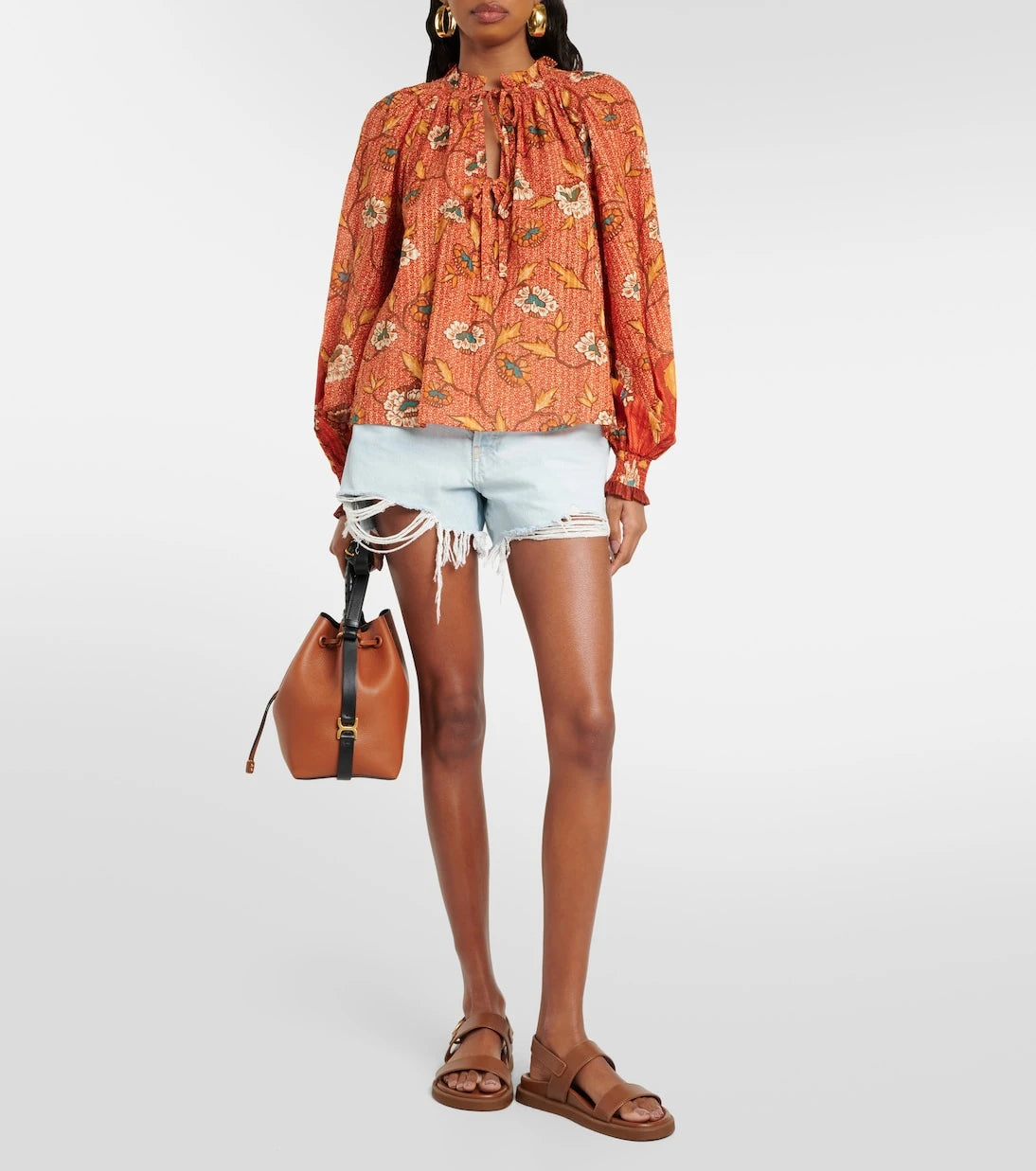Ulla Johnson - Kaitlyn floral cotton-blend blouse
