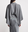 Rick Owens Blue Charmeuse Half-Moon Top