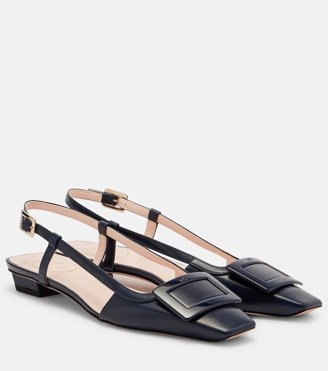Roger Vivier - Belle Vivier 25 leather slingback flats
