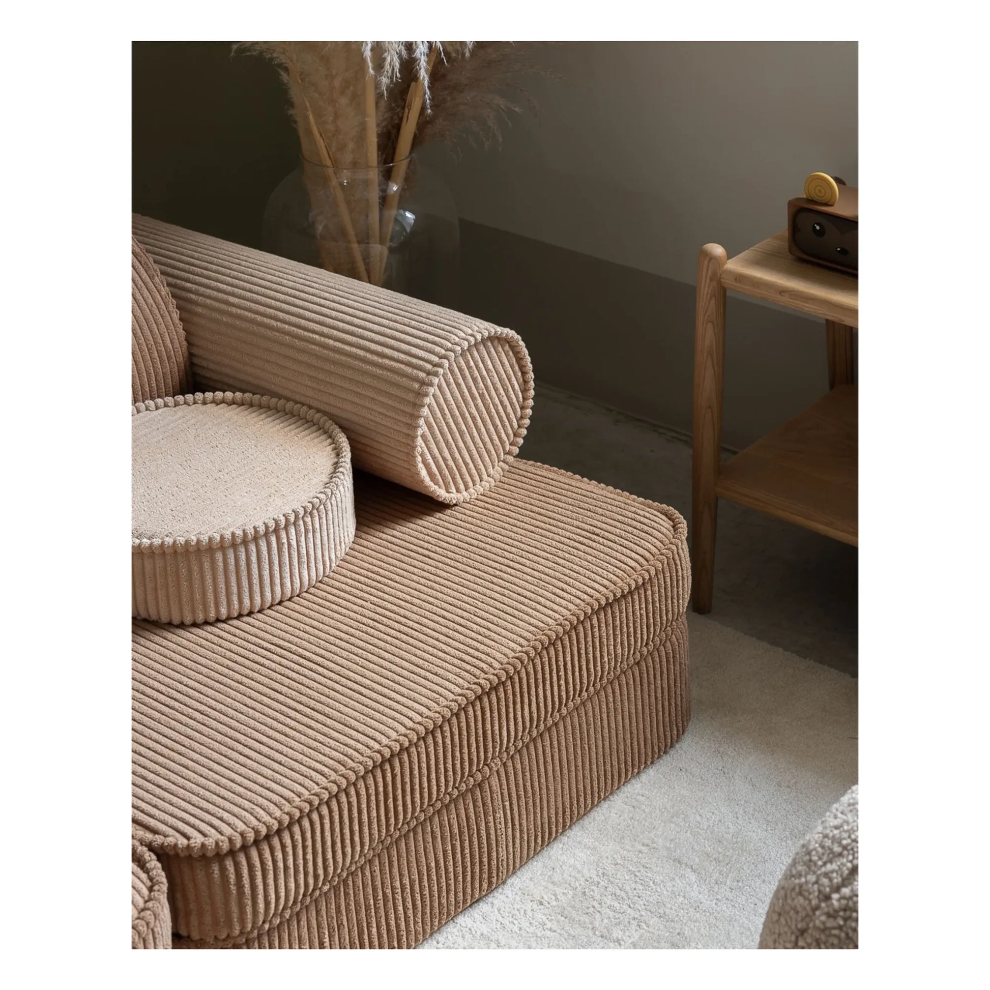 Wigiwama - Modular corduroy sofa | Light brown