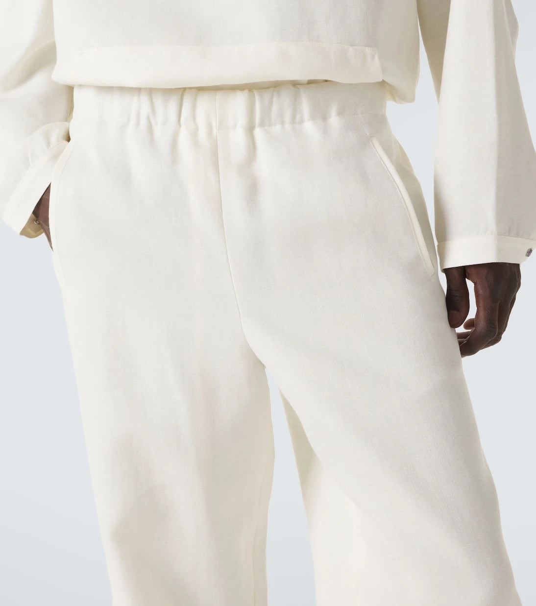 God's True Cashmere - Linen sweatpants with amethyst