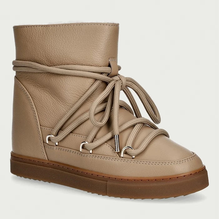 Inuikii Full Leather Wedge deri kadın kar botu
