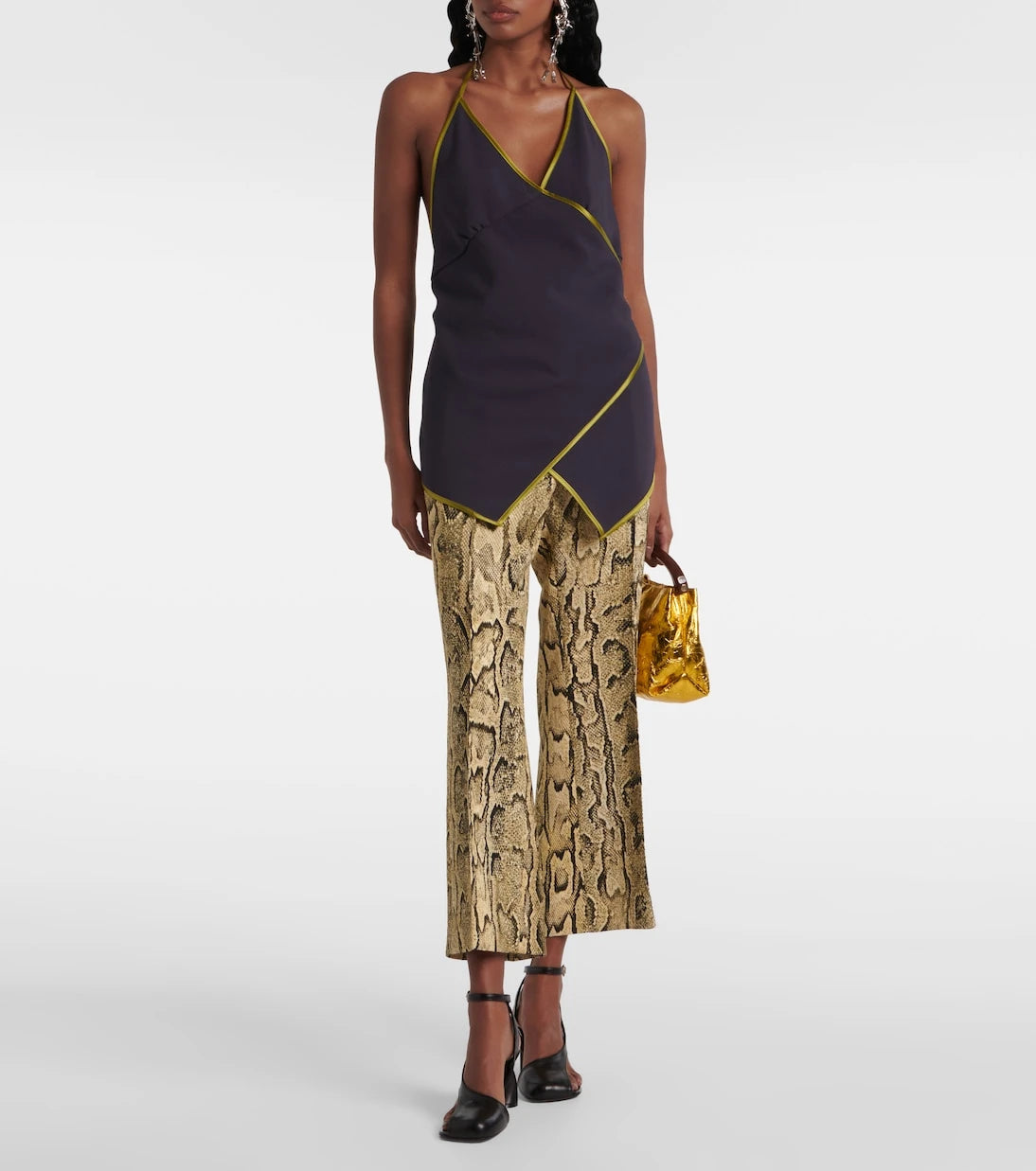 Dries Van Noten - Crêpe satin wrap top
