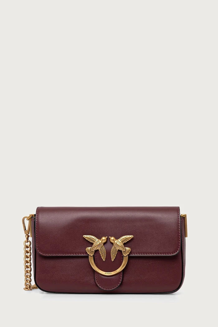 Pinko kadın deri crossbody çanta