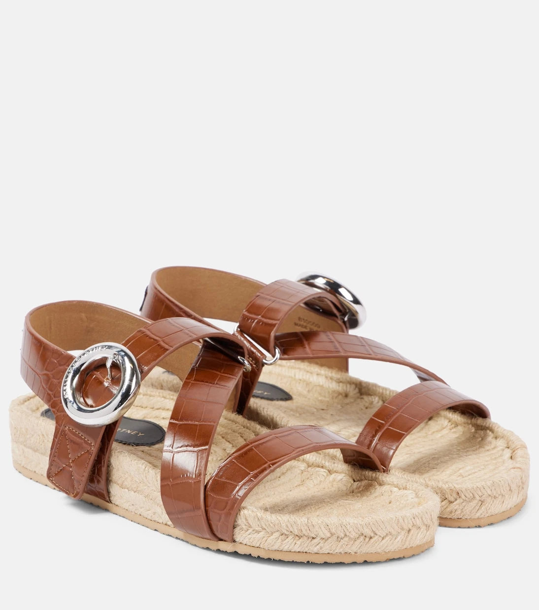 Stella McCartney - Gaia S-Wave leather espadrille sandals