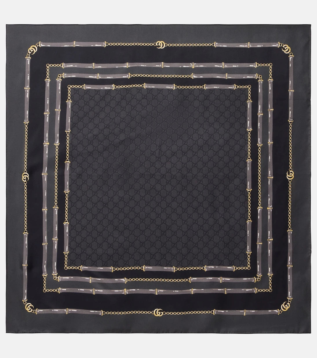 Gucci - GG printed silk twill scarf