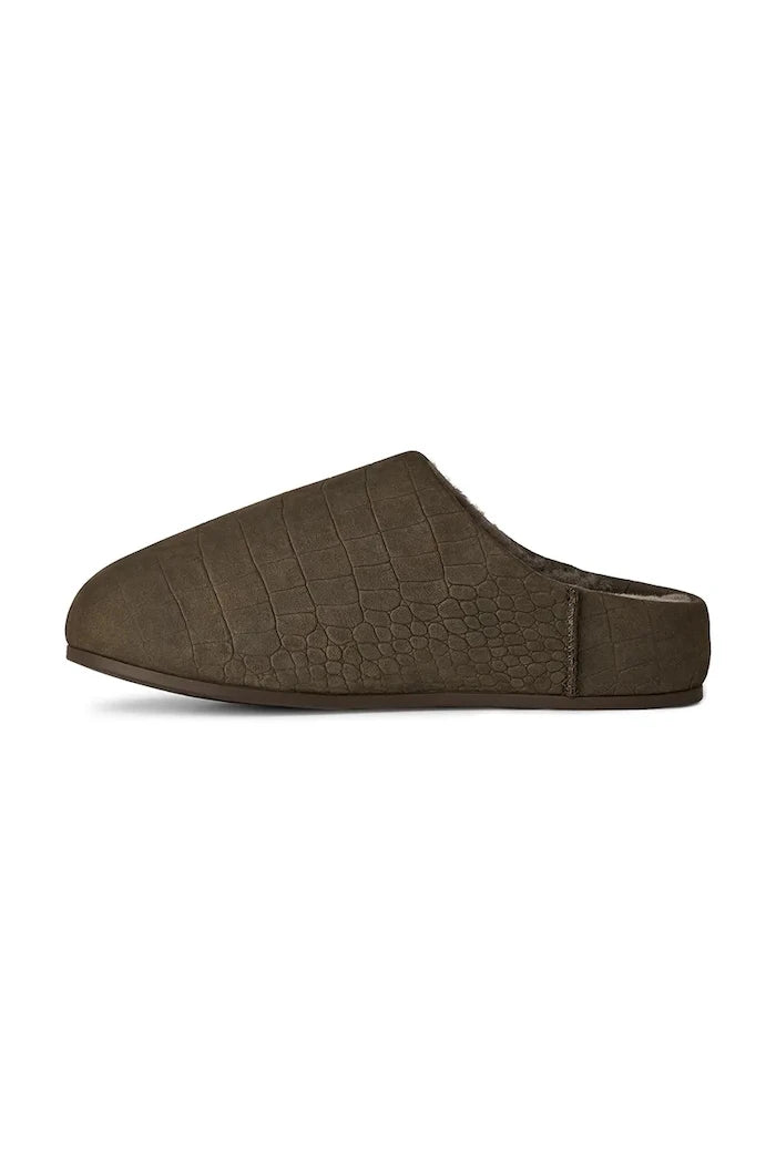 Чехли от набук UGG W Elea Embossed Slip-On