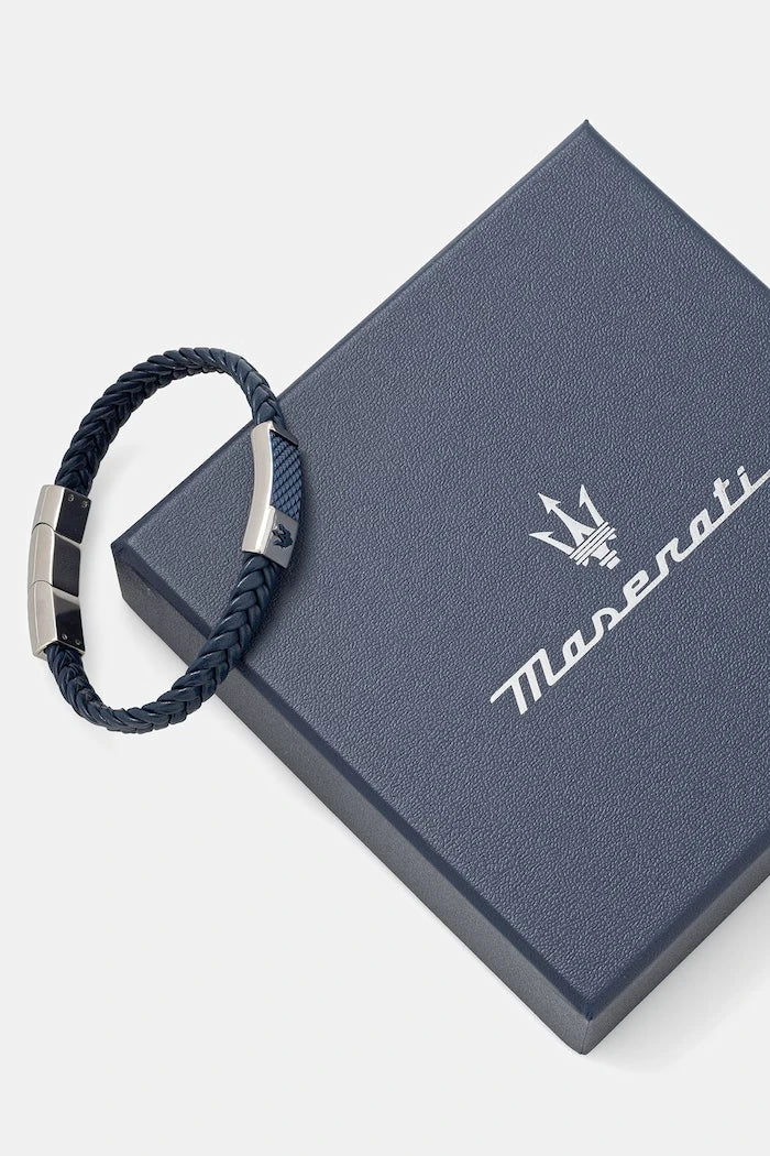 MASERATI гривна мъжка от кожа RECYCLED LEATHER