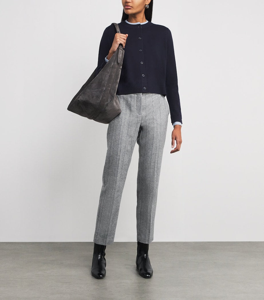 MAX&Co. Blue Virgin Wool Double-Layer Cardigan