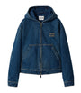 Blue Denim Zip-Up Hoodie