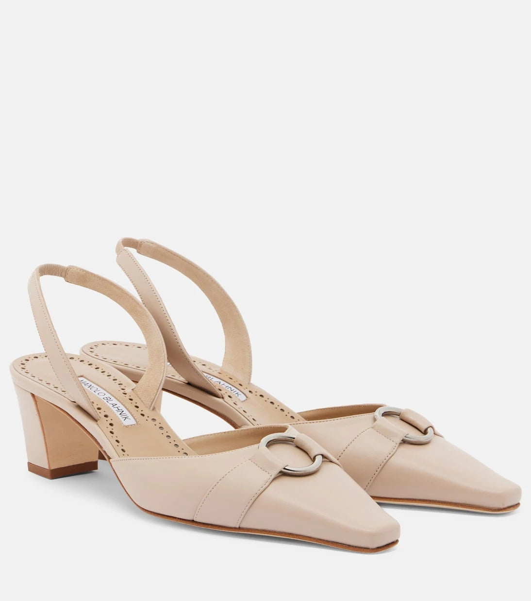 Manolo Blahnik - Trixa leather slingback pumps