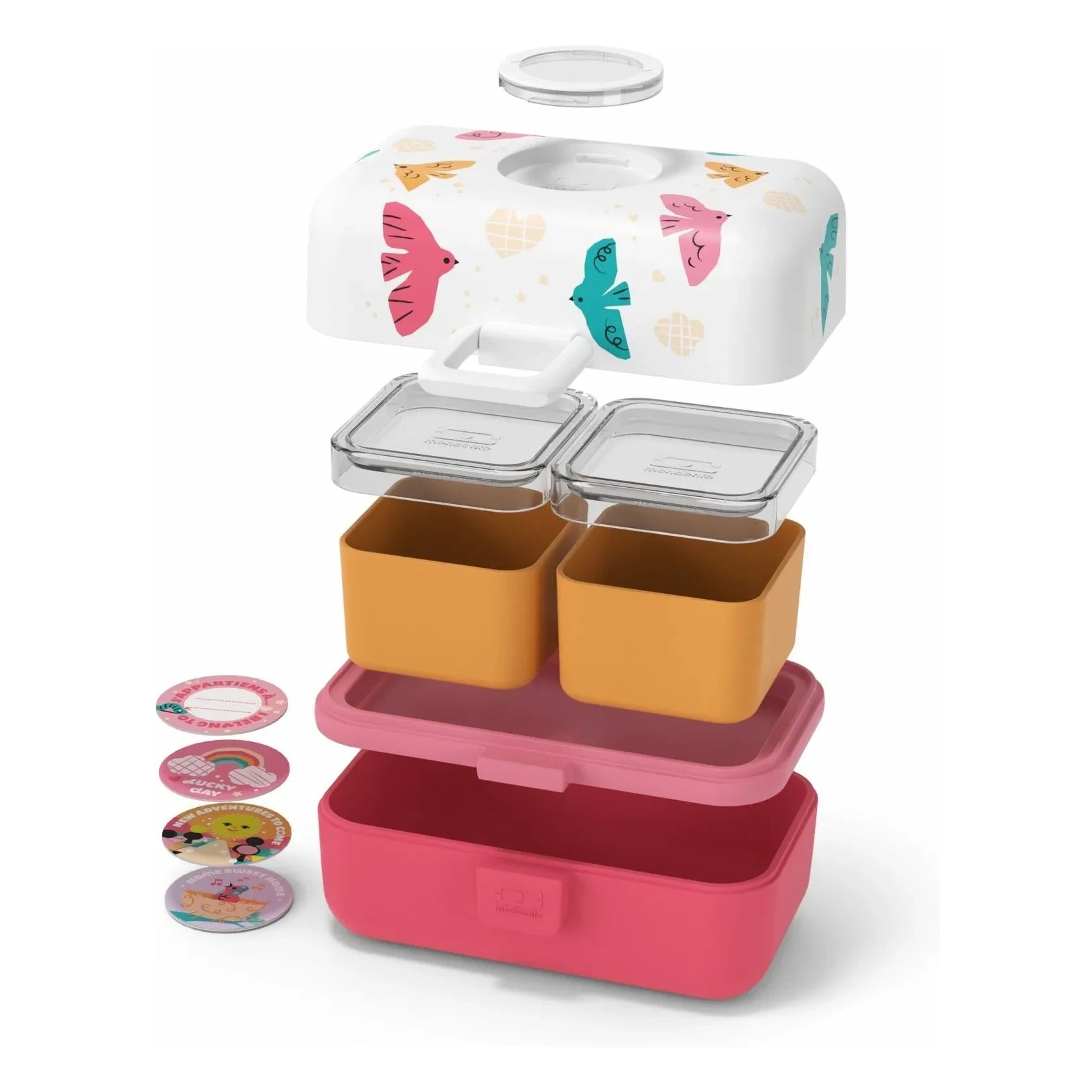 Monbento - Lunch box MB Tresor Oiseaux | Pink