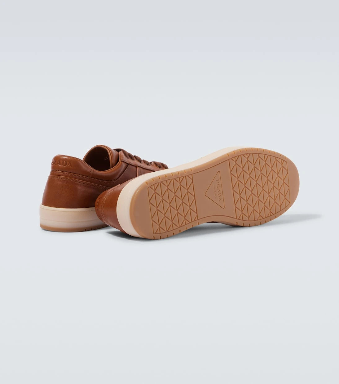 Prada - Downtown leather sneakers