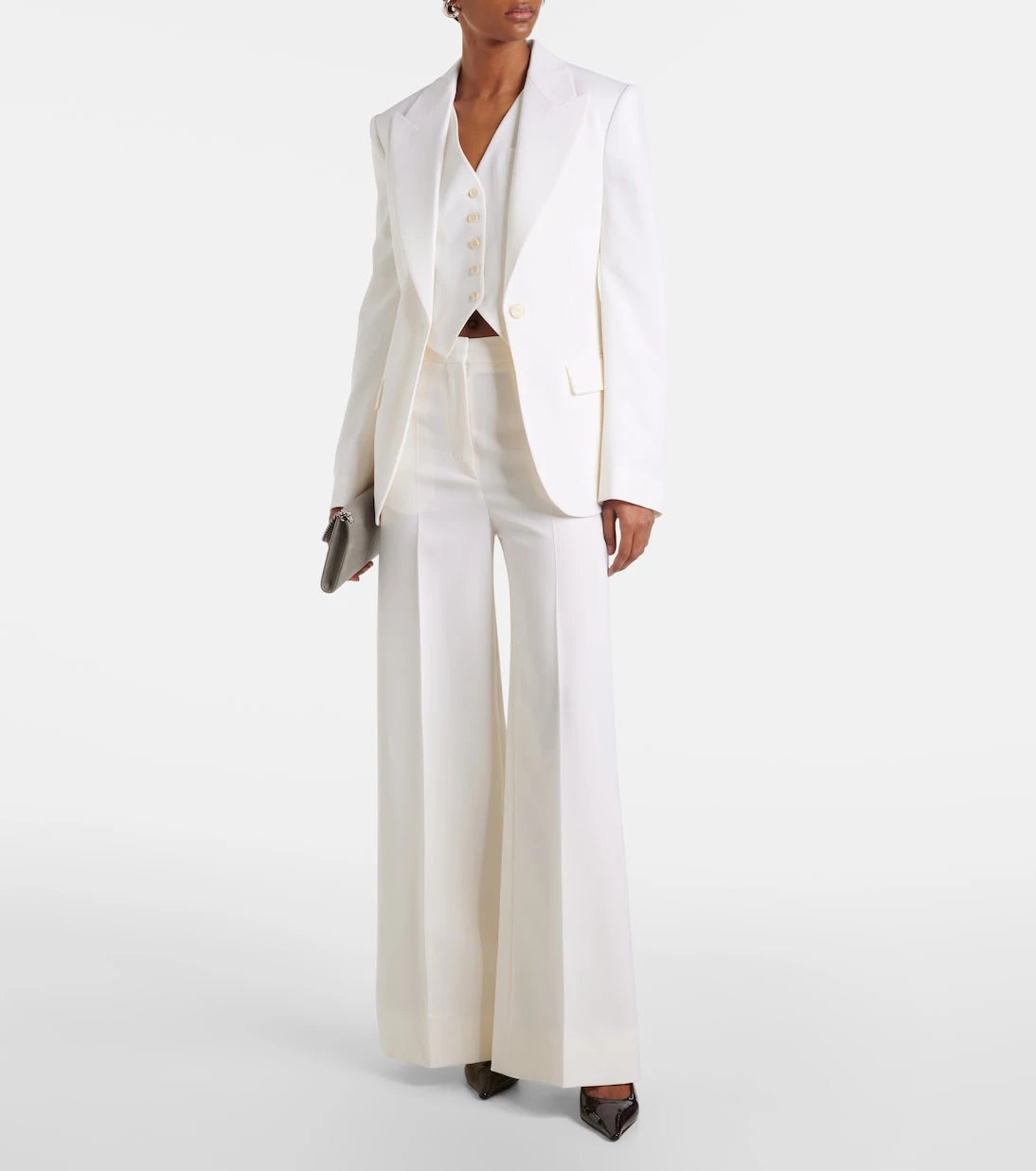 Stella McCartney - High-rise pleated wool wide-leg pants