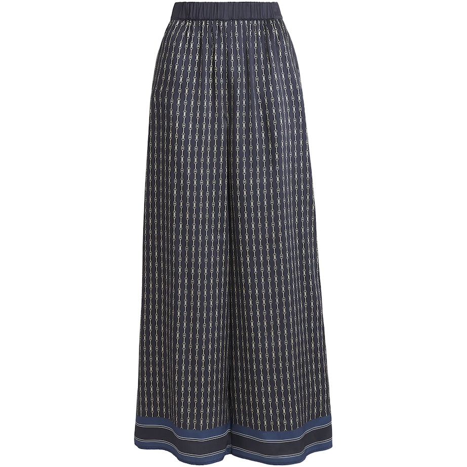 Claudie Pierlot Black Wide Leg Printed Trousers