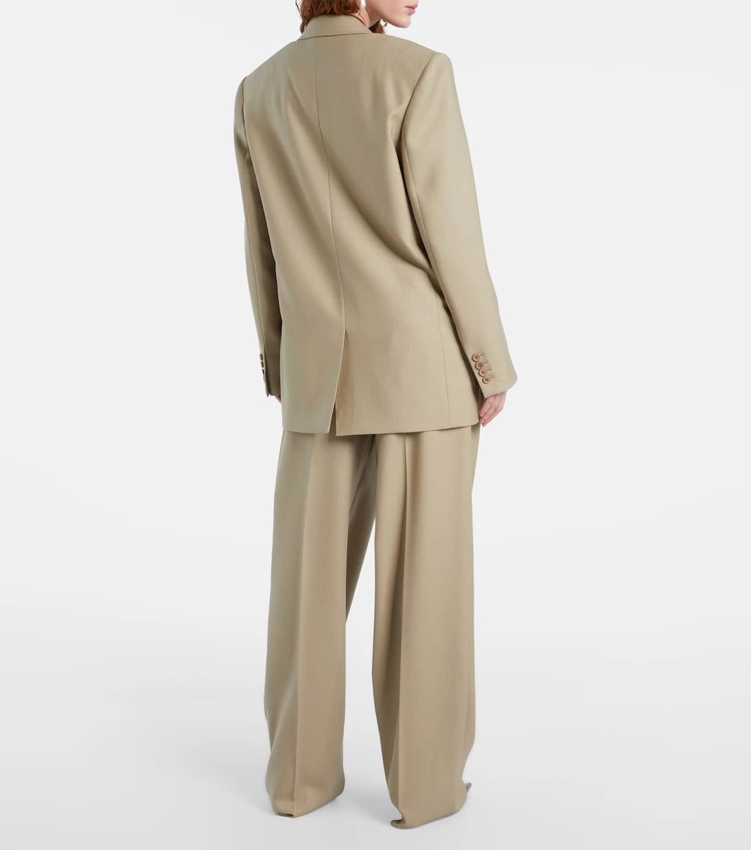 Saint Laurent - Wool and silk wide-leg pants