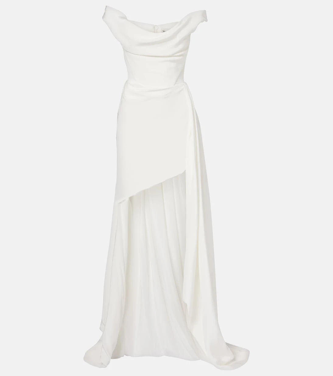 Vivienne Westwood - Bridal Comet asymmetric silk bustier gown