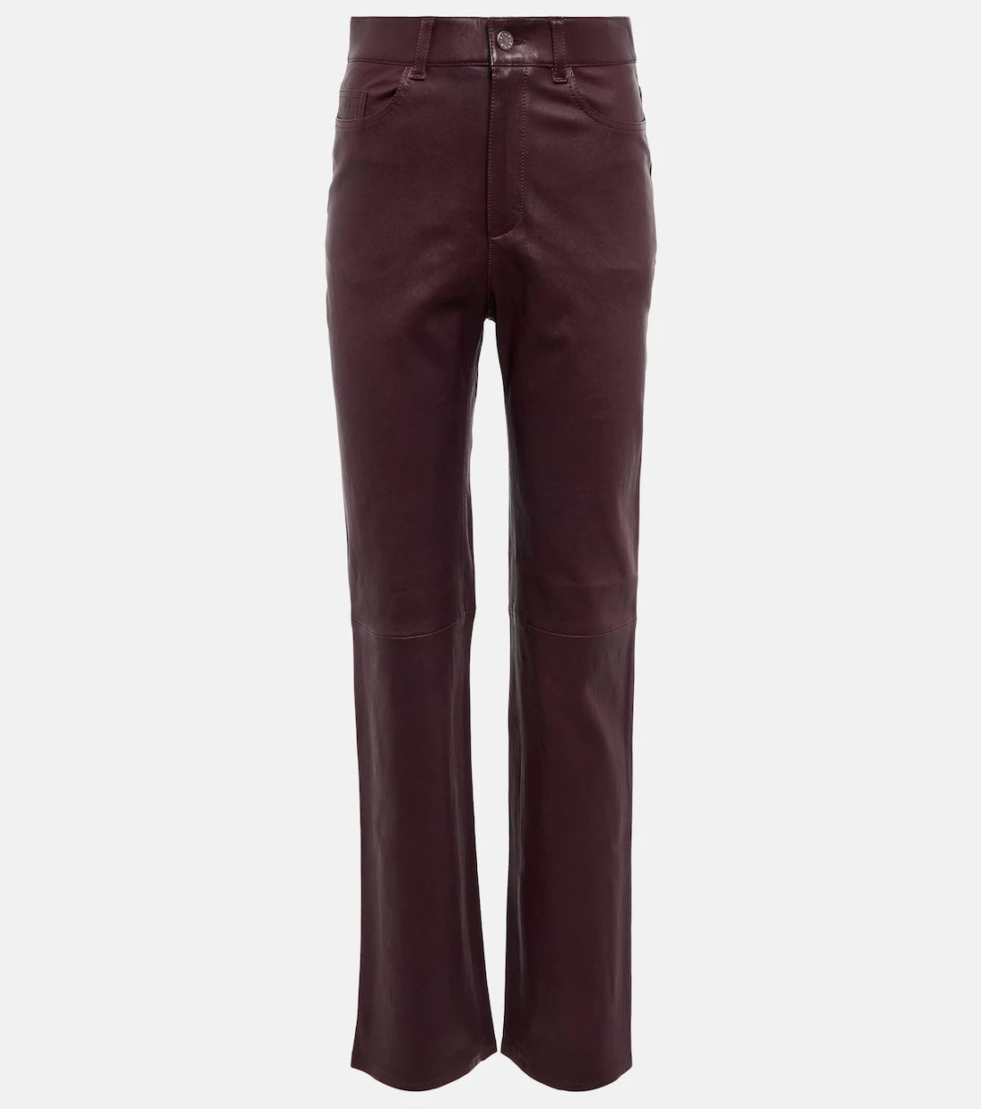 Stouls - Terry high-rise straight leather pants