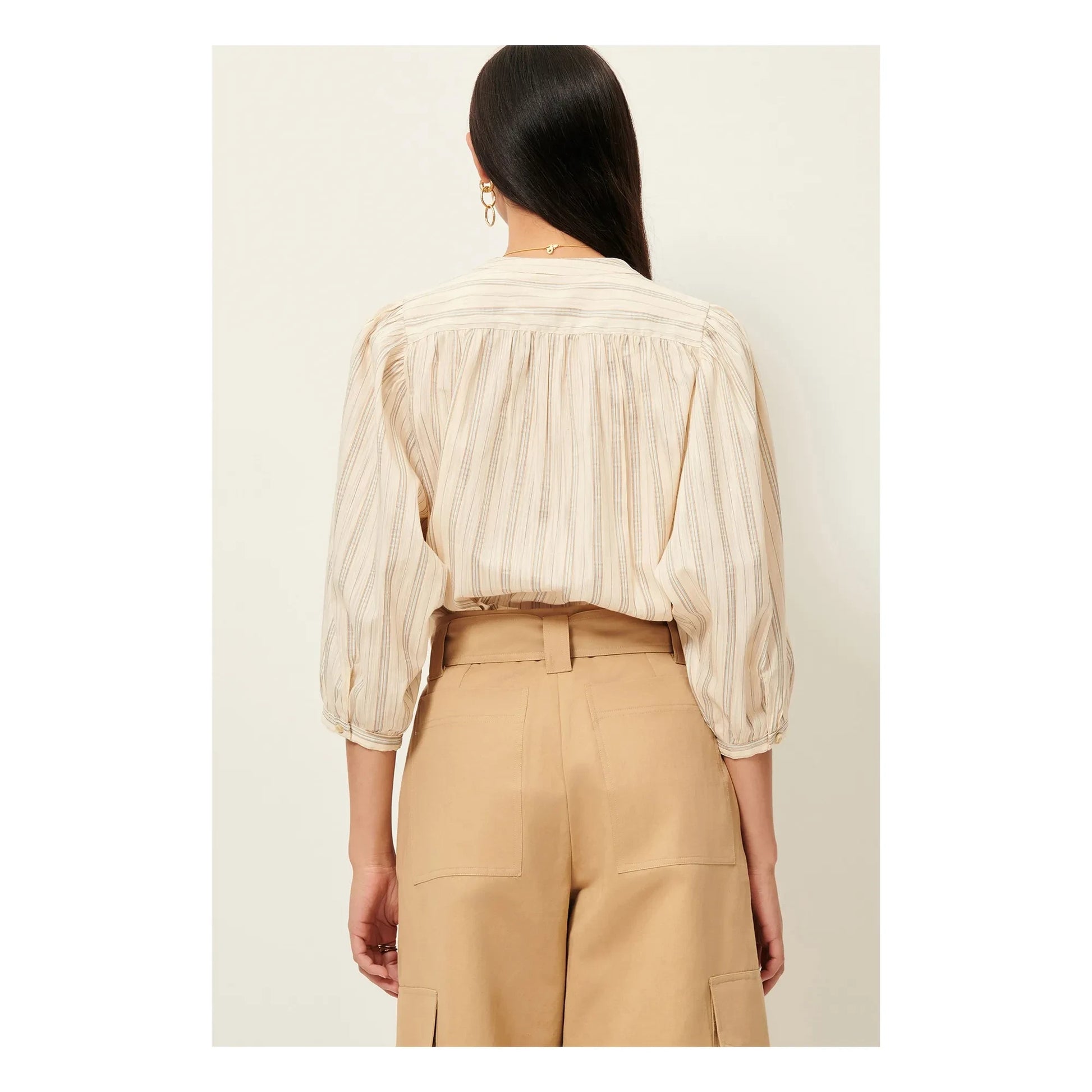 Sessùn - Blouse A View Stripes | Light blue