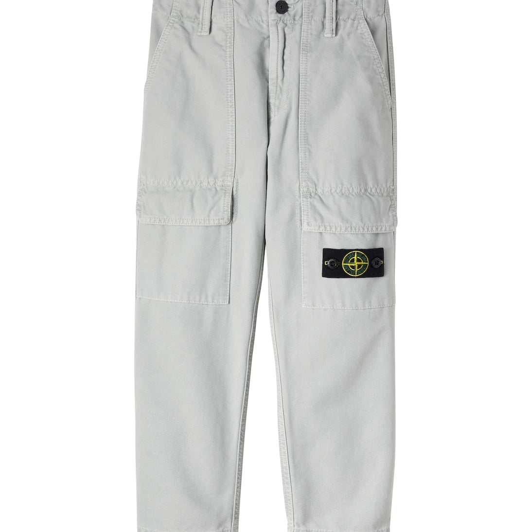 Stone Island Junior - Compass cotton cargo pants