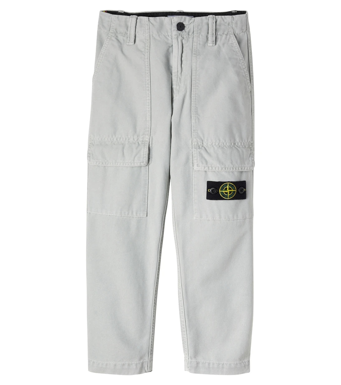 Stone Island Junior - Compass cotton cargo pants