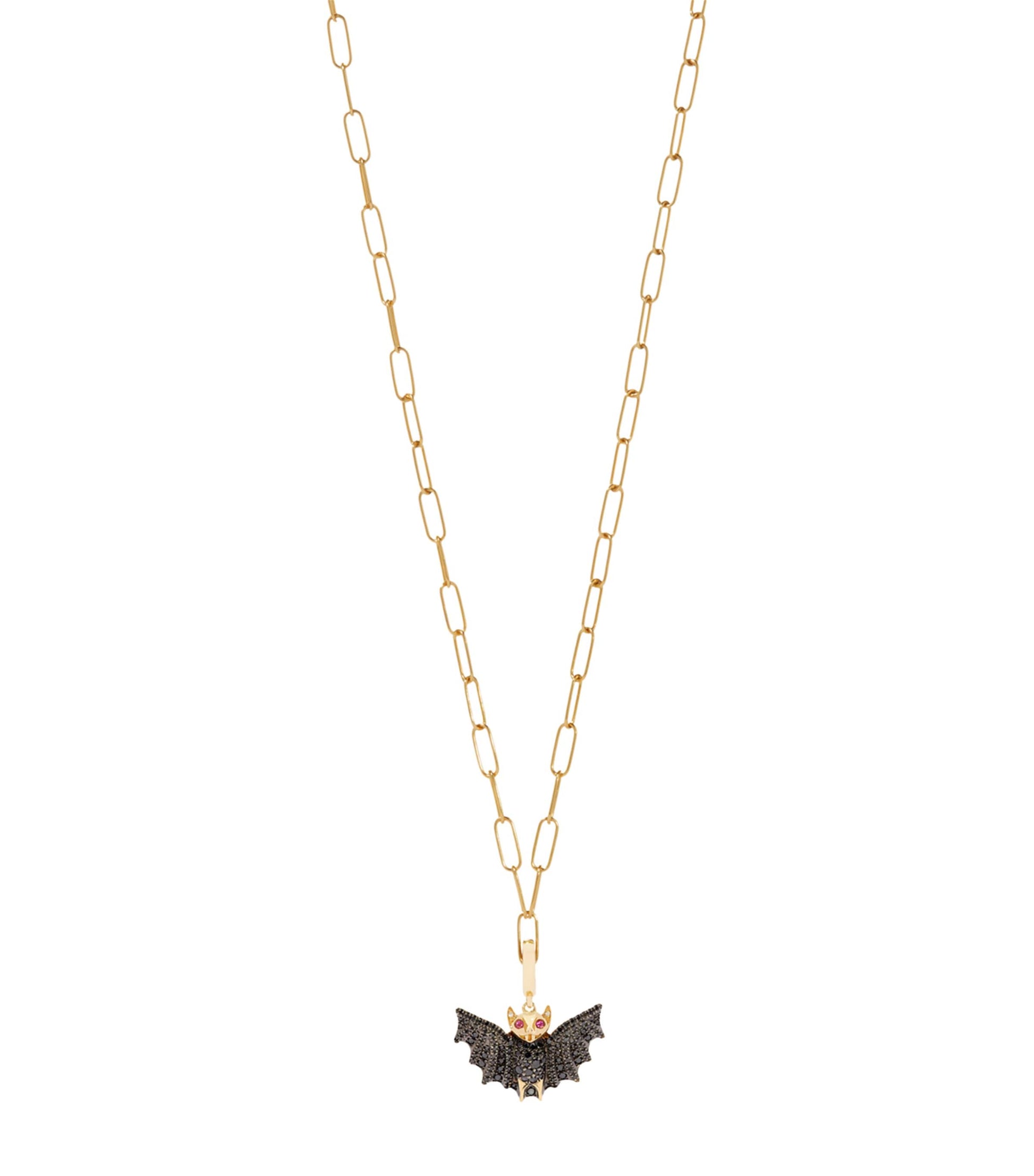 Yellow Gold, Diamond and Ruby Mythology Bat Charm