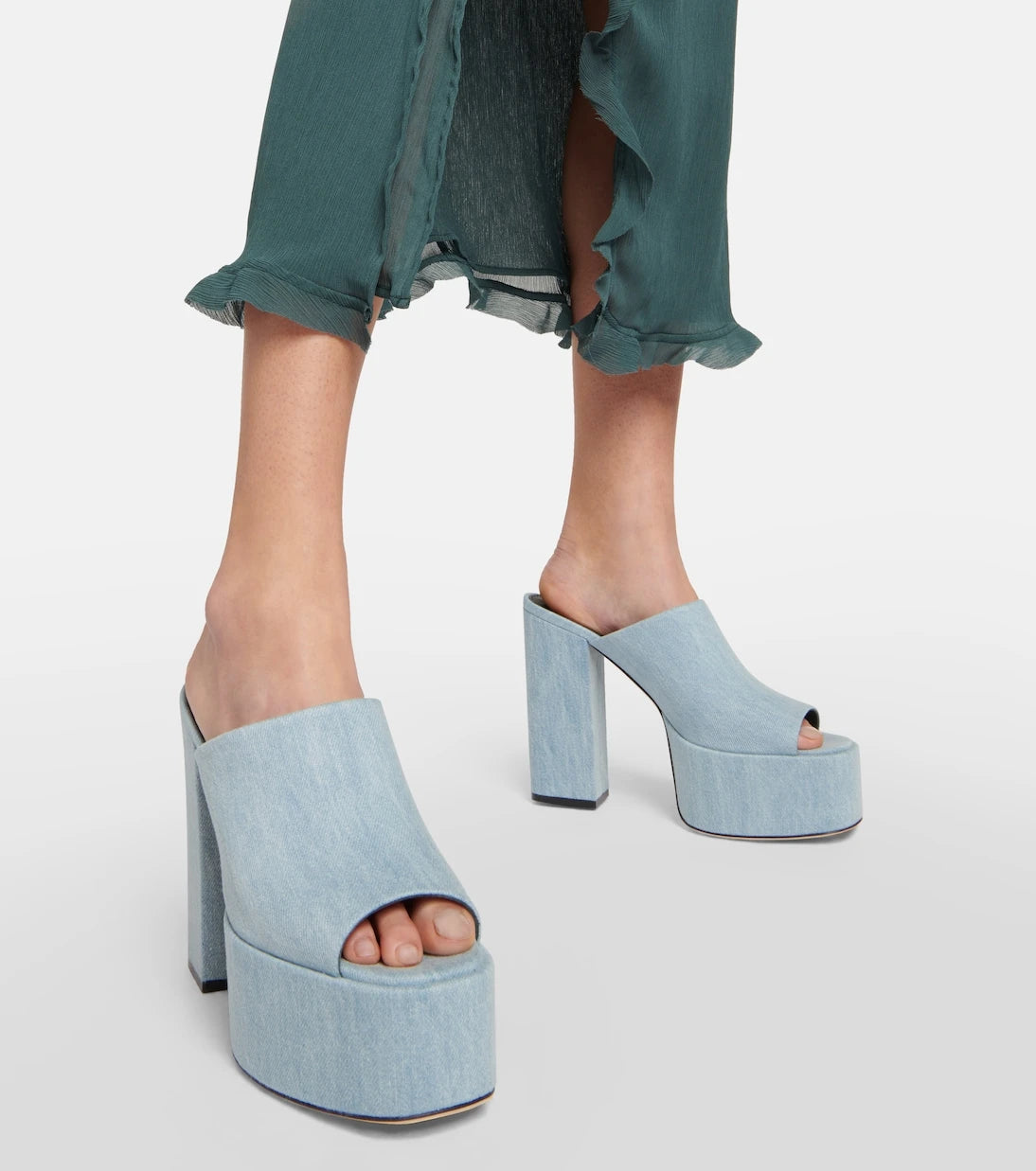 Paris Texas - Sasha denim platform mules