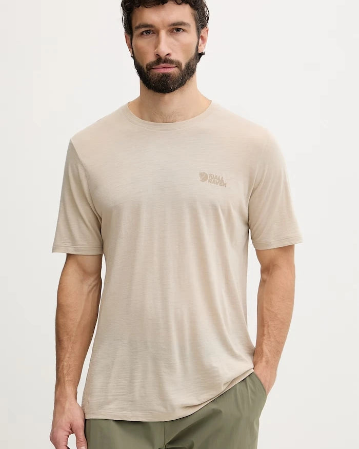 Fjallraven erkek tişörtü, yün katkılı Abisko Wool