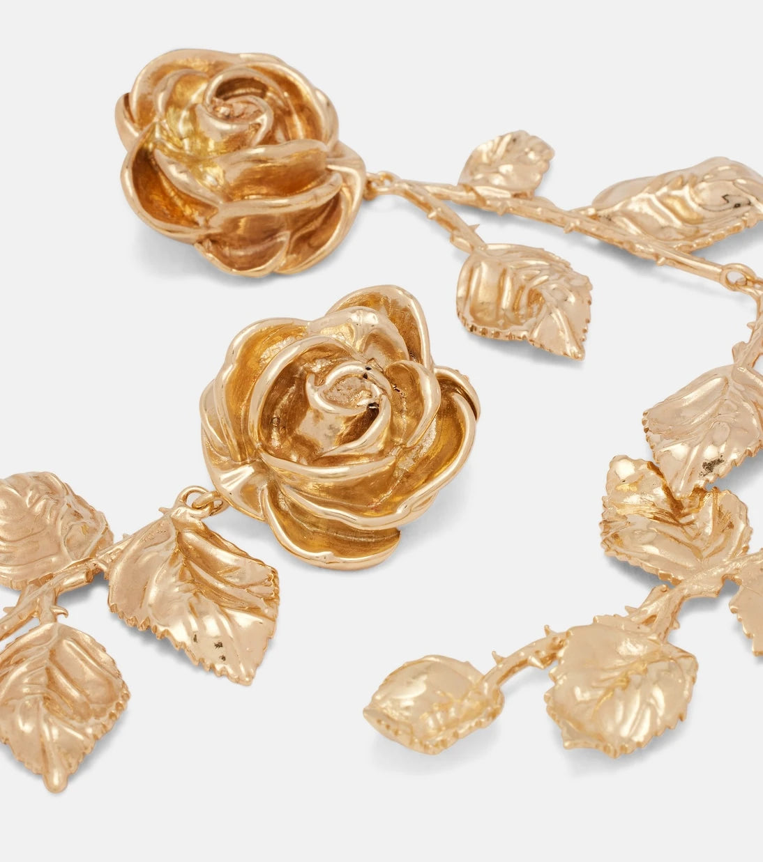 Magda Butrym - Floral gold-plated drop earrings
