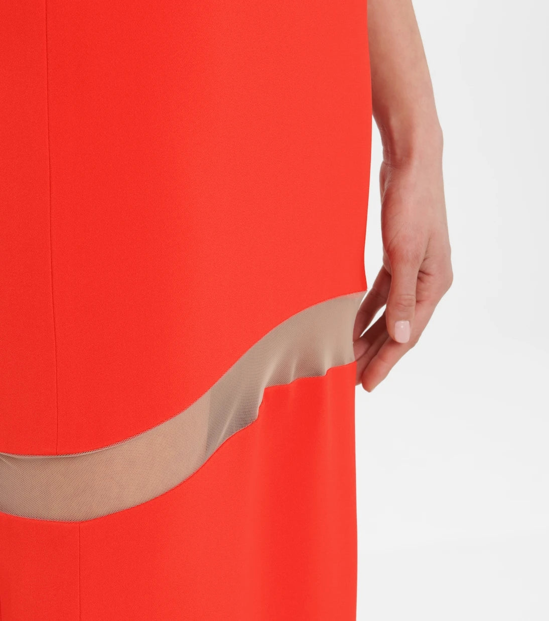 ديفيد كوما - فستان ميدي من الكادي والشبك