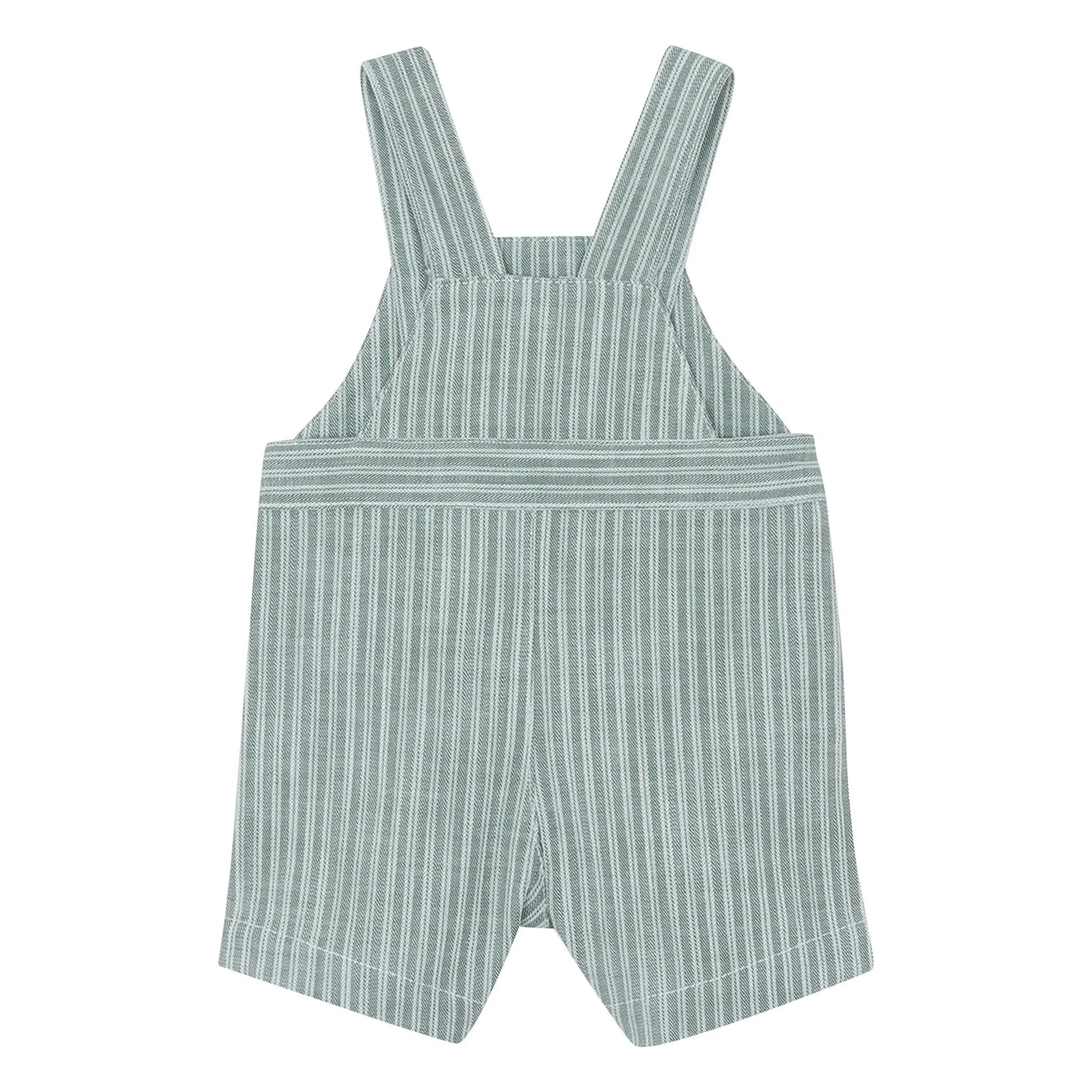 Tartine et Chocolat - Striped overalls | Khaki
