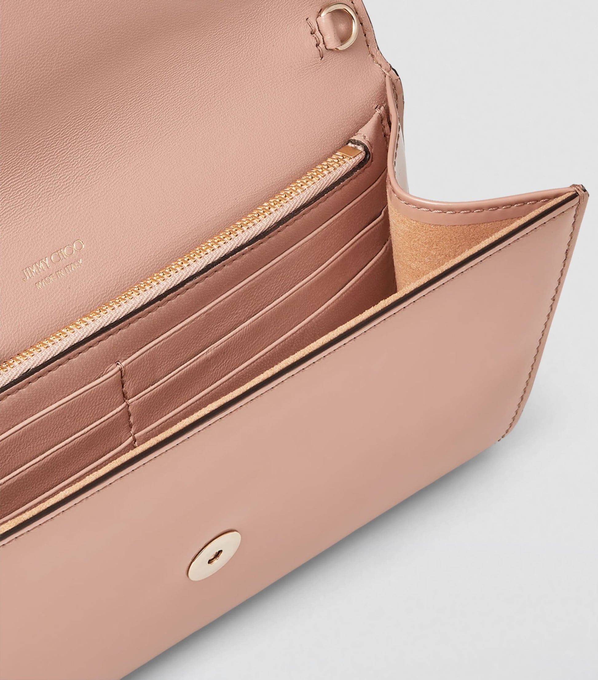 Leather Emmie Clutch Bag BALLET PINK/LIGHT GO