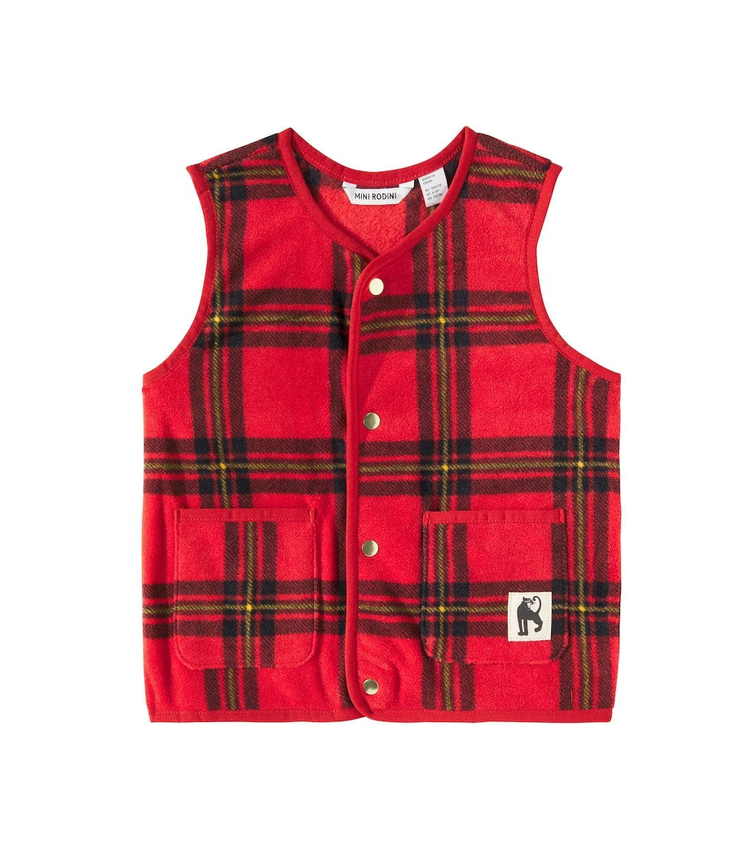 Mini Rodini - Checked fleece vest