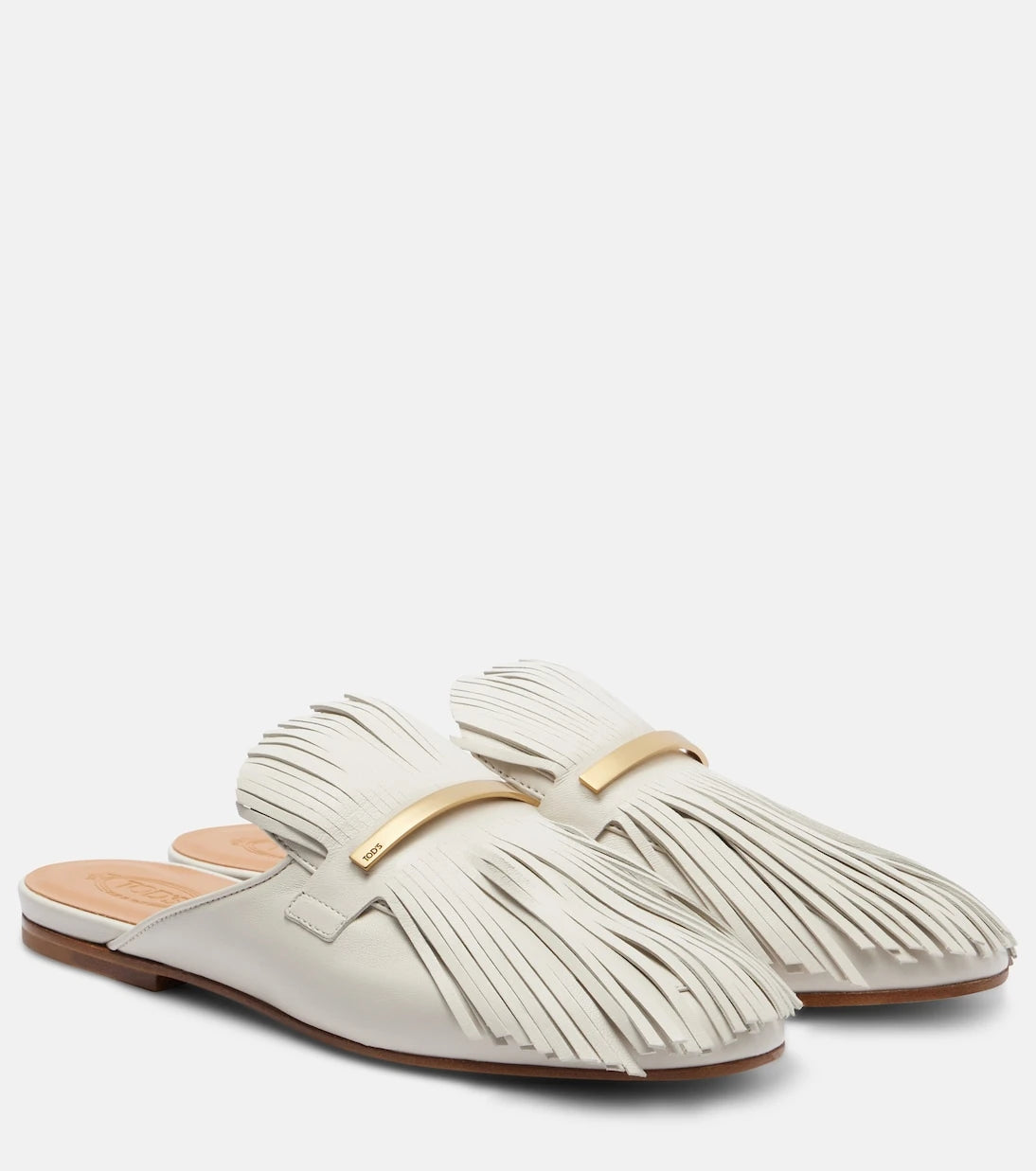 Tod's - Fringed leather mules