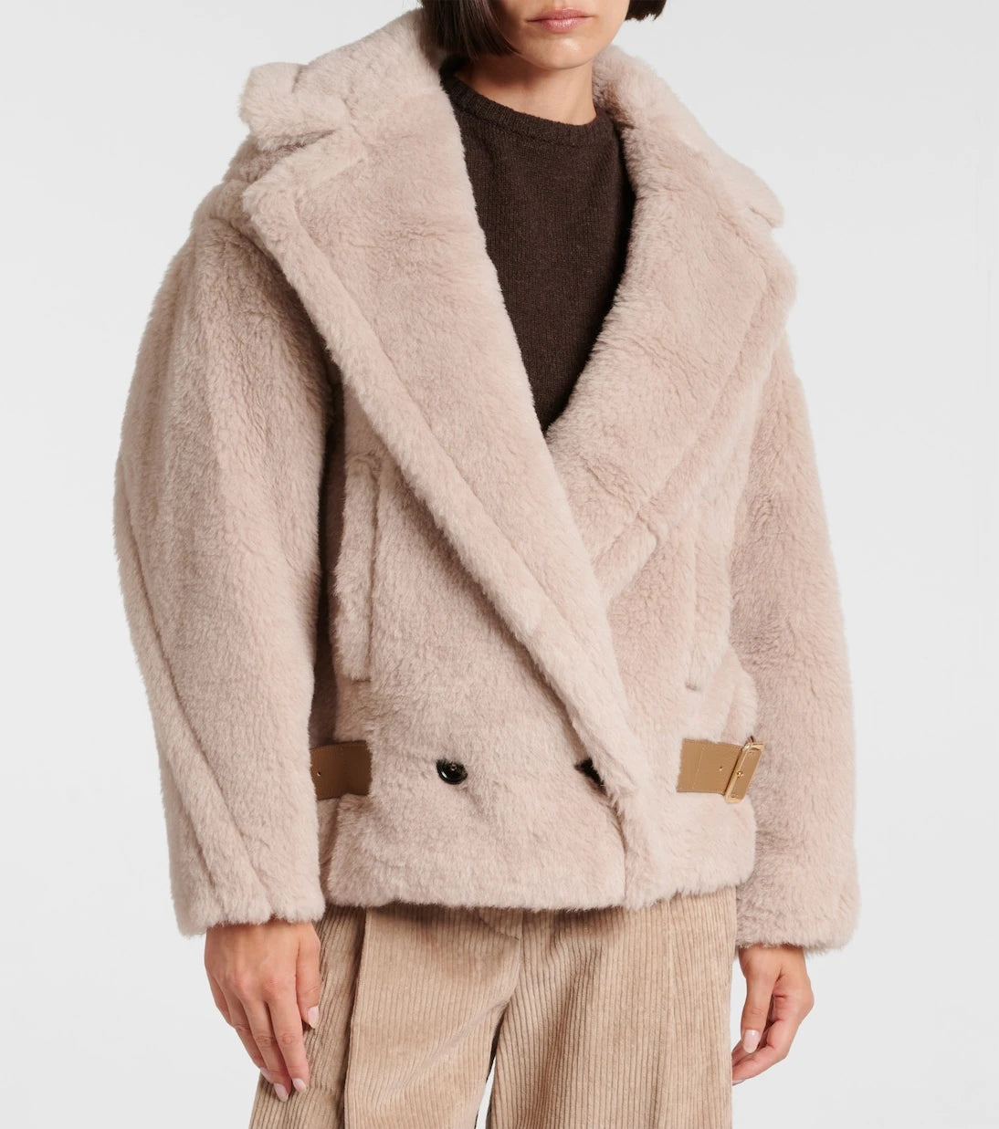 Max Mara - Radice alpaca, wool, and silk teddy jacket