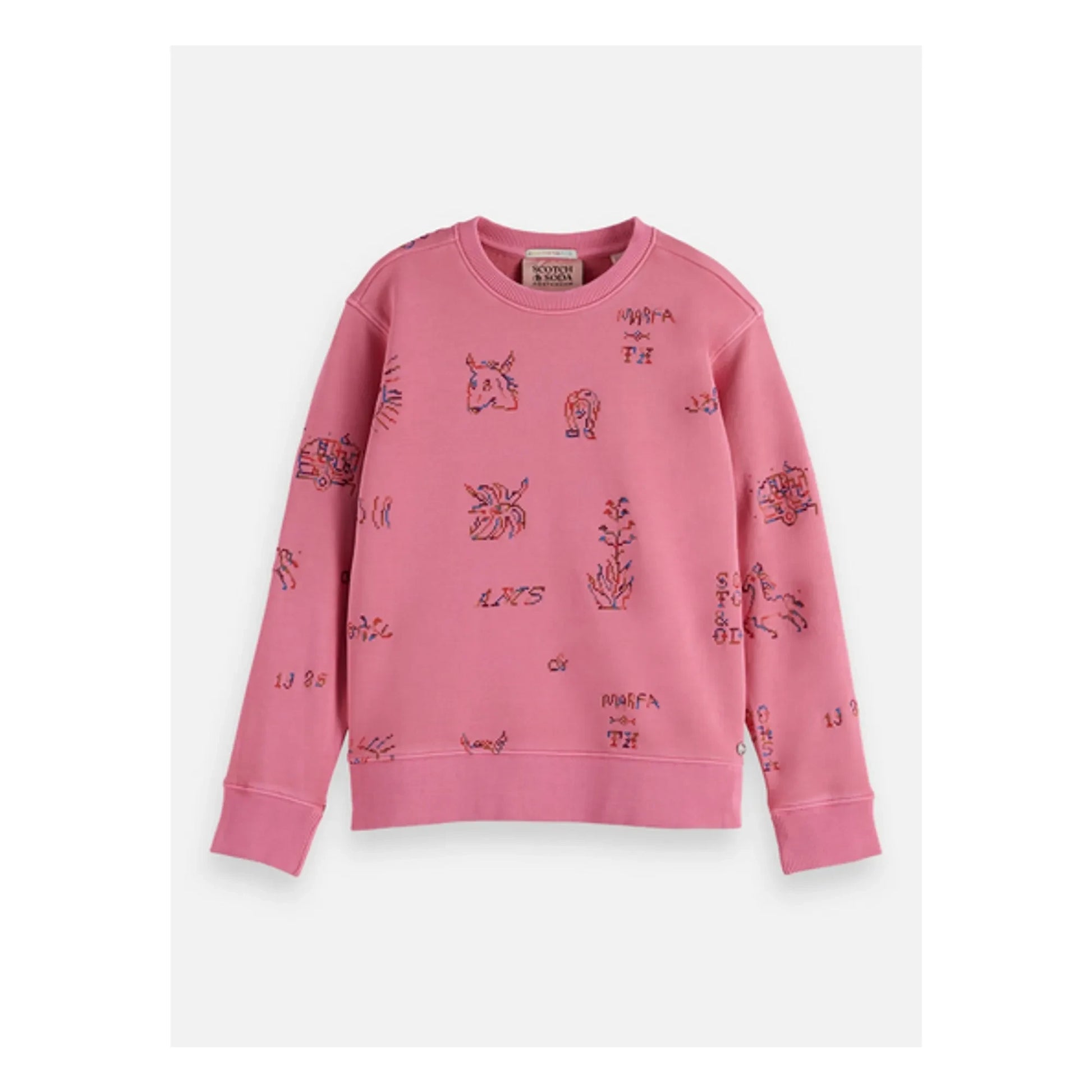 Scotch & Soda - Sweat Embroidered Horses | Pink