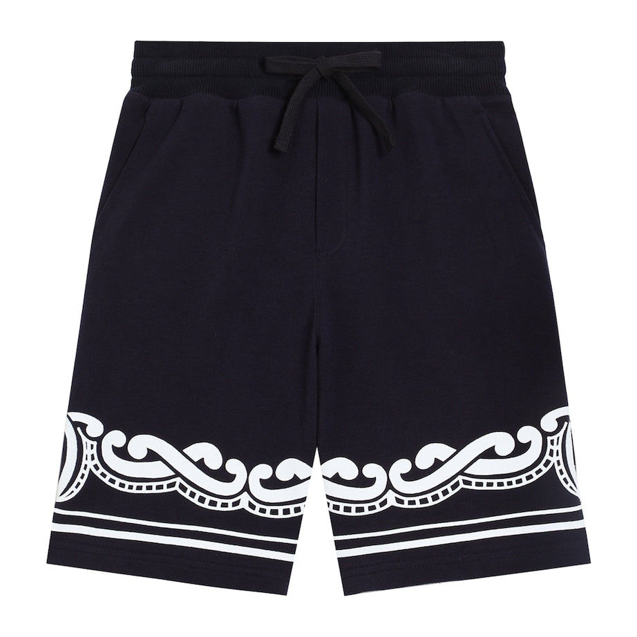 Dolce & Gabbana Kids Cotton Bandana Print Shorts (8-12+ Years)