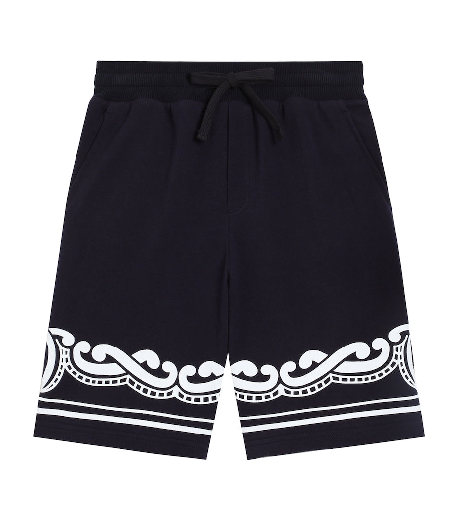 Dolce & Gabbana Kids Cotton Bandana Print Shorts (8-12+ Years)