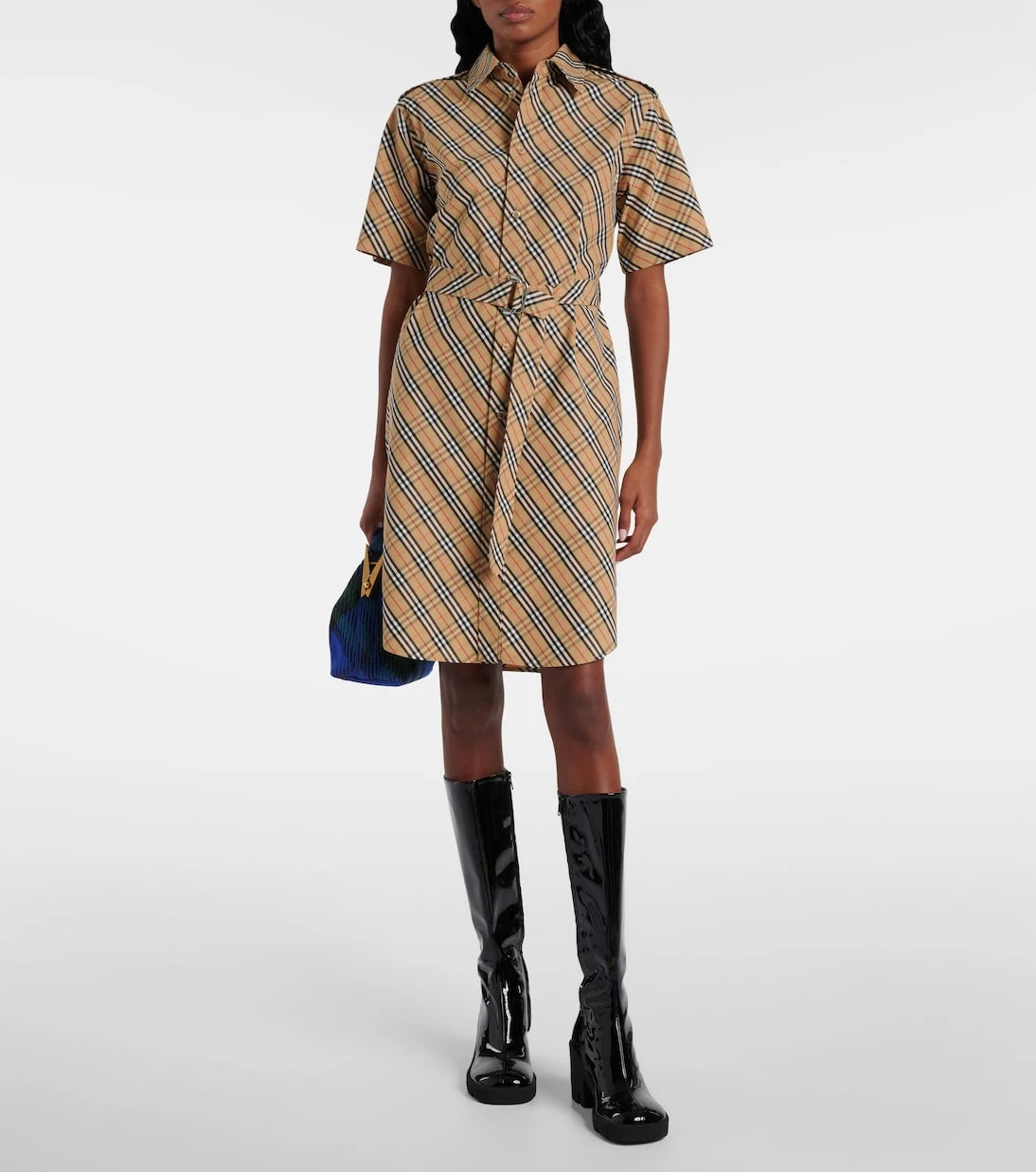 Burberry - Burberry Check cotton shirt dress