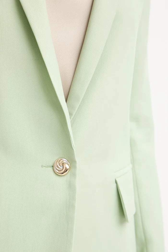 Morgan tek düğmeli kadın liocel blazer VMEDI.F