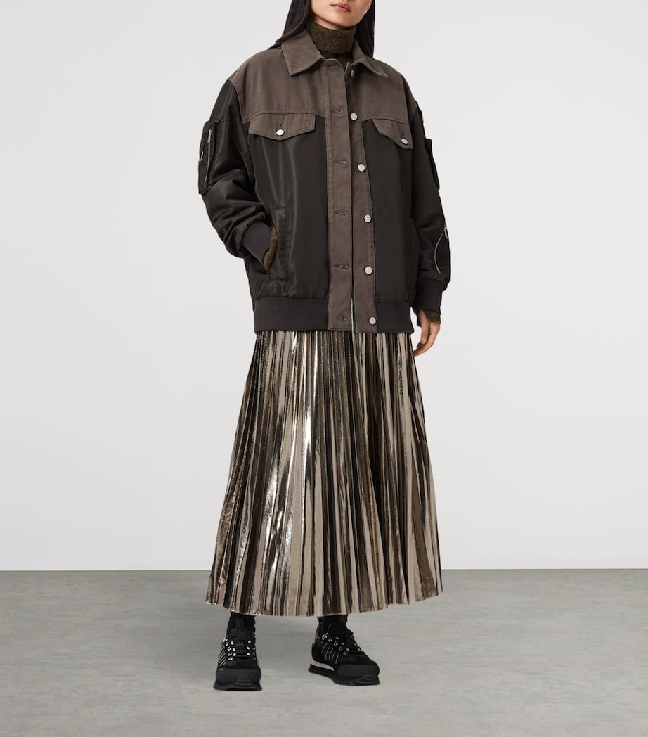 Spark Sweater and Maxi Dress Set BRONZE BROWN