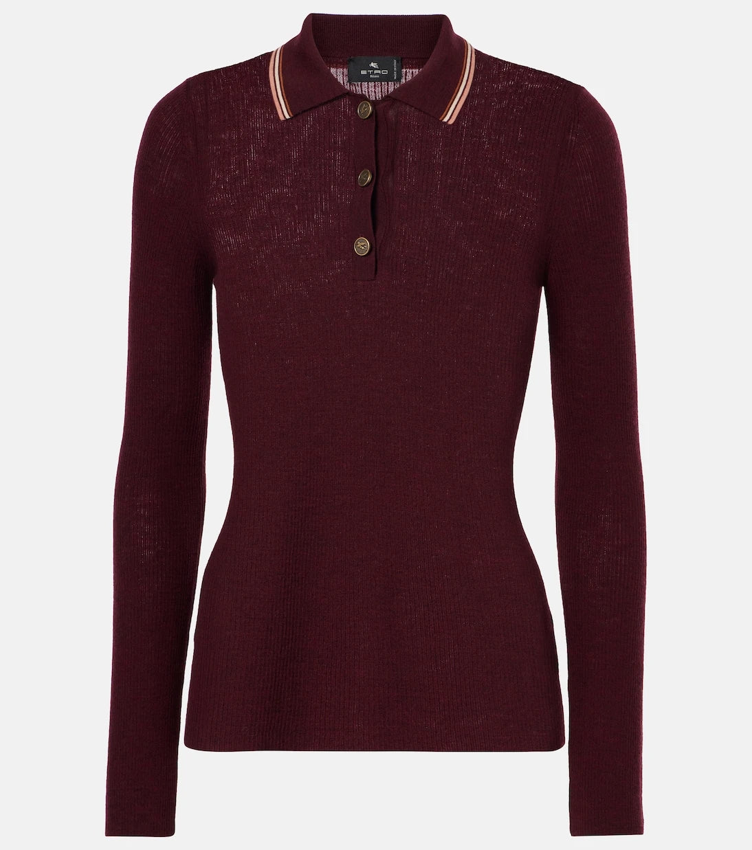 Etro - Printed wool and cotton polo sweater