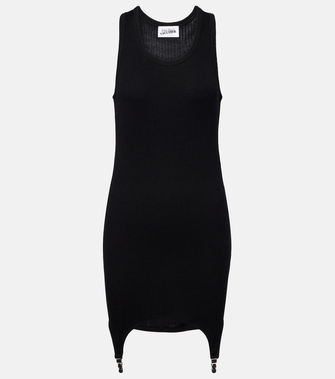 Jean Paul Gaultier - Fitilli örgü pamuk jarse mini elbise