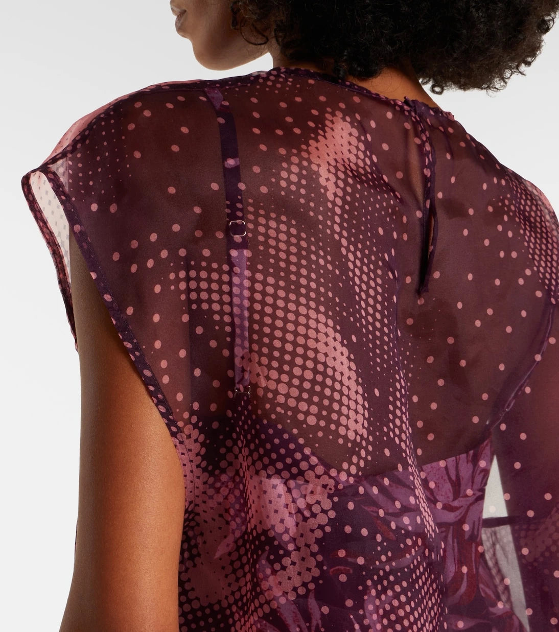Dries Van Noten - Layered printed silk-blend top