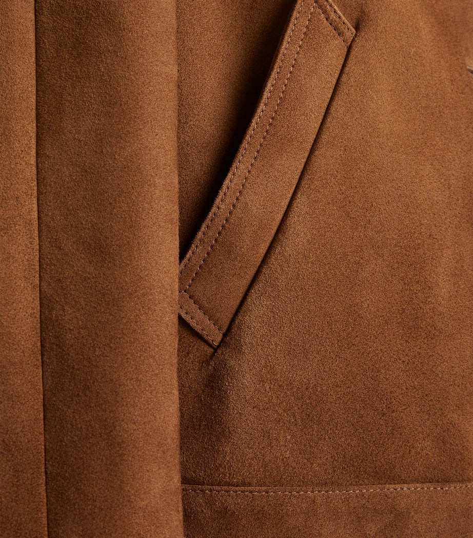 Brown Lambskin Suede Jacket