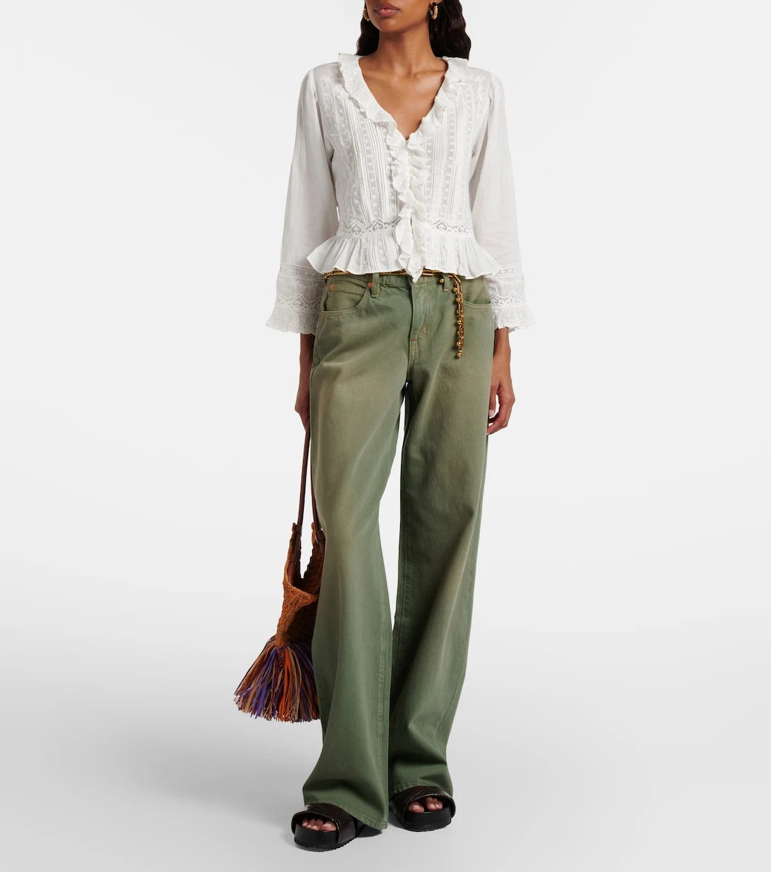 Dôen - Eldoris ruffled cotton blouse