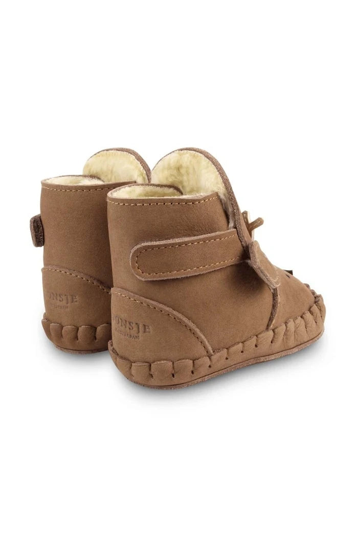 Бебешки кожени обувки Donsje Kapi Special Booties Stag